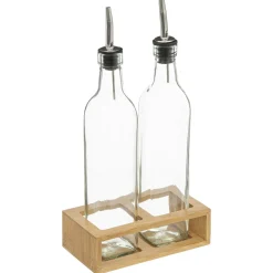 5five Vinagreras, Azucareros, Saleros Y Pimenteros>Aceitera+Vinagrera Vidrio C/Soporte 0.5L