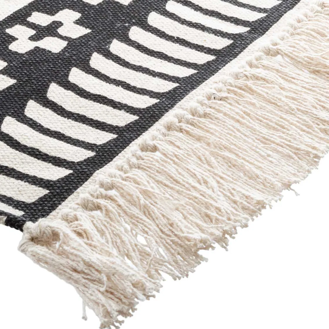 atmosphera Alfombras Decorativas>Alfombra Delhi Blanco/Negro 120x170Cm