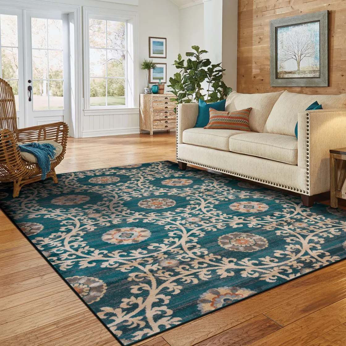 Alfombras Decorativas>Alfombra Lene Azul 80x150Cm
