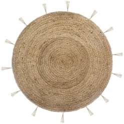 atmosphera Alfombras Decorativas>Alfombra LUREX COSY beige de yute 80cm