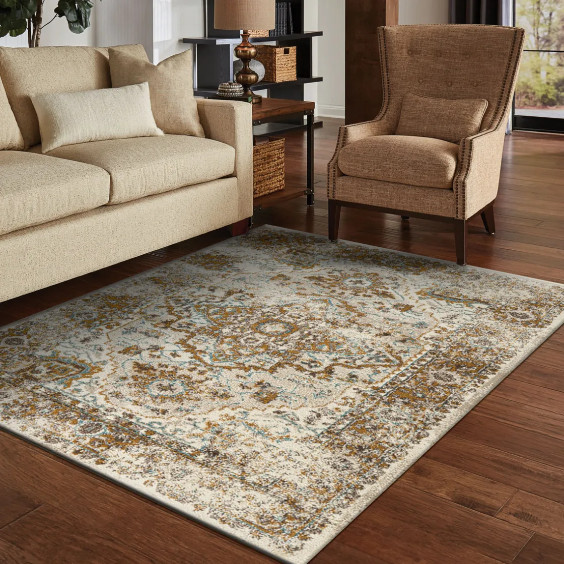 Alfombras Decorativas>Alfombra Quatro Beige 133x190Cm