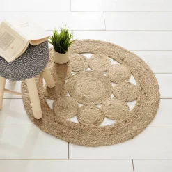 atmosphera Alfombras Decorativas>Alfombra Redonda De Yute Ajoure D80Cm