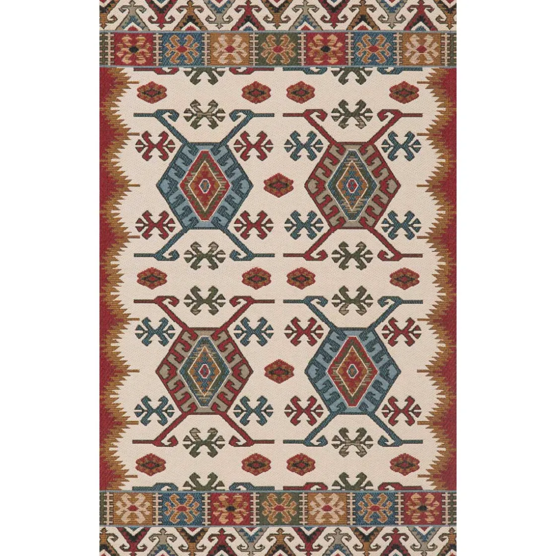 Alfombras De Cocina>Alfombra Sunlight Ocre/Rojo 60x200Cm