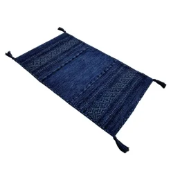 Alfombras Decorativas>Alfombra Tribal Azul 70x120Cm