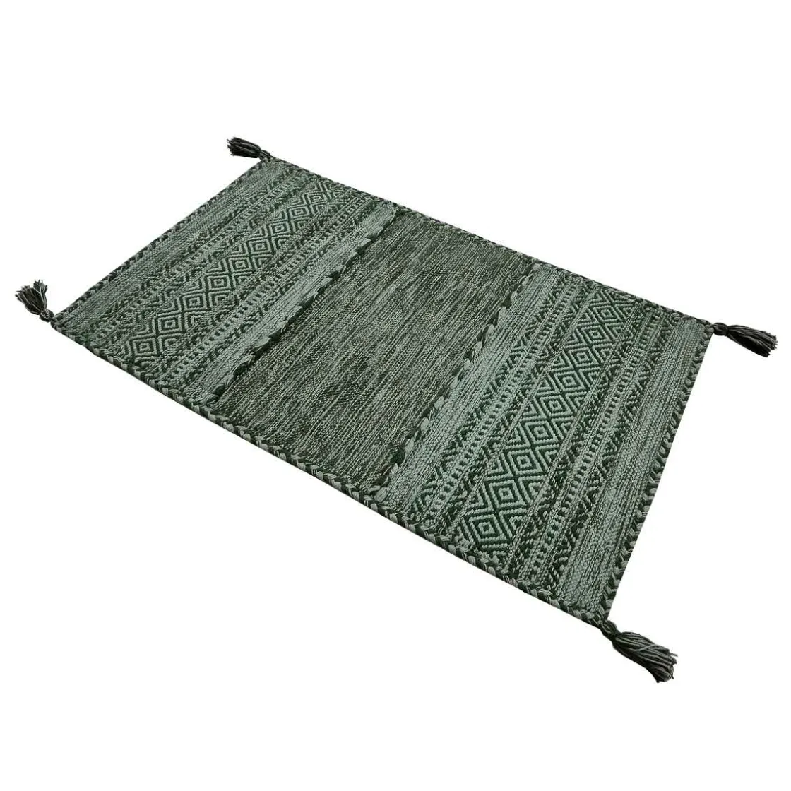 Alfombras Decorativas>Alfombra Tribal Verde Claro 80x150Cm