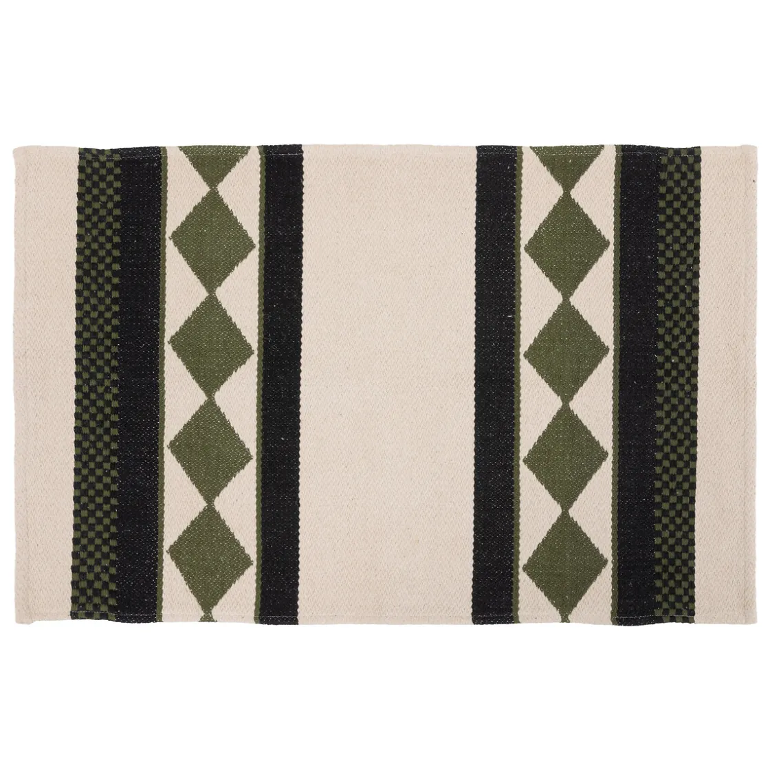 atmosphera Alfombras Decorativas>Alfombra Tropical Panama Beige Y Verde 60x90cm