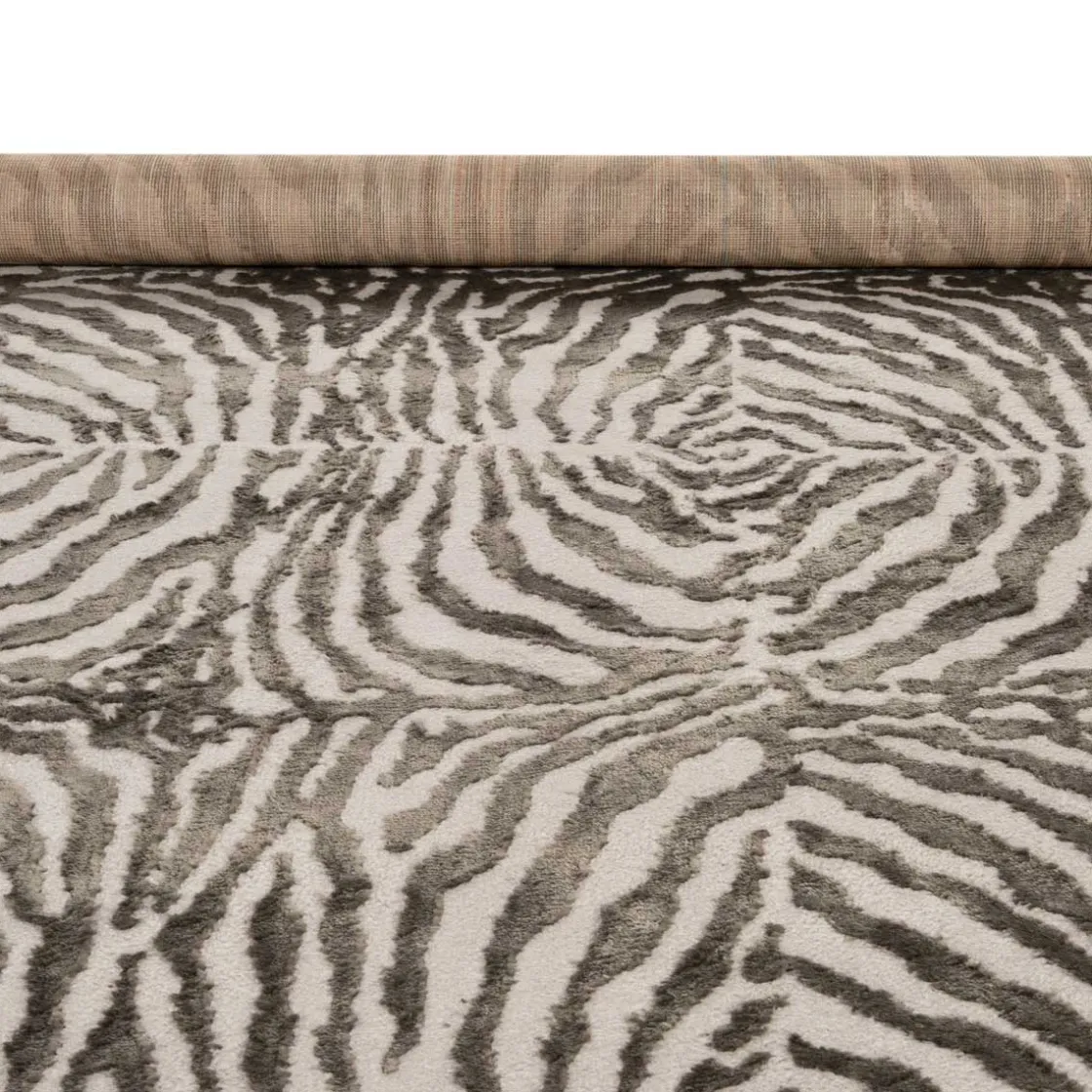 Alfombras Decorativas>Alfombra Zaha Antracita Cebra 120x160Cm