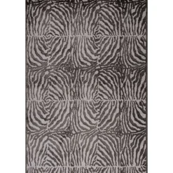 Alfombras Decorativas>Alfombra Zaha Antracita Cebra 160x235Cm