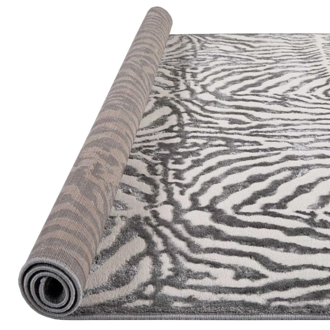 Alfombras Decorativas>Alfombra Zaha Cebra Gris 120x160Cm
