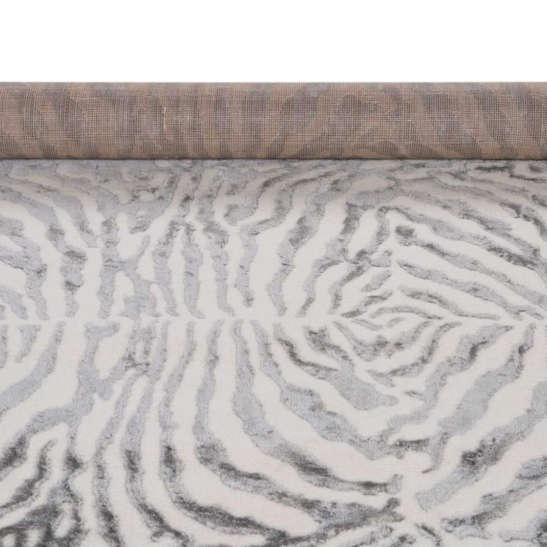 Alfombras Decorativas>Alfombra Zaha Cebra Gris 120x160Cm