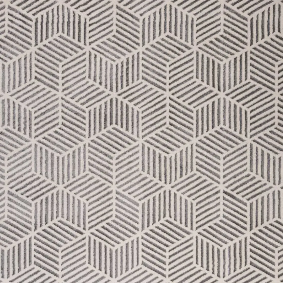 Alfombras Decorativas>Alfombra Zaha Geométrica Gris 200x285Cm