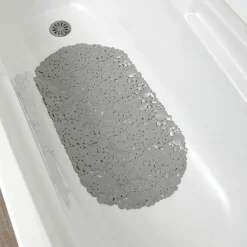 Accesorios De Lavabo>Alfombrilla Baño Antidesl. Burbujas Gris