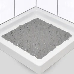 Accesorios De Lavabo>Alfombrilla Baño Antidesl. Burbujas Gris