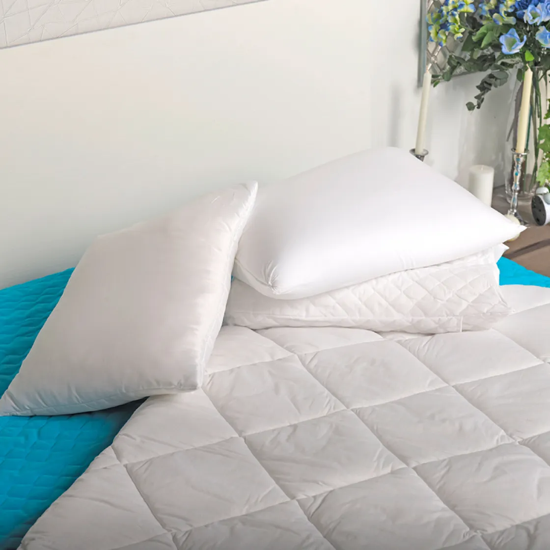 Colchonetas Para Dormir>Almohada Blanca Visco Gel 50x60Cm