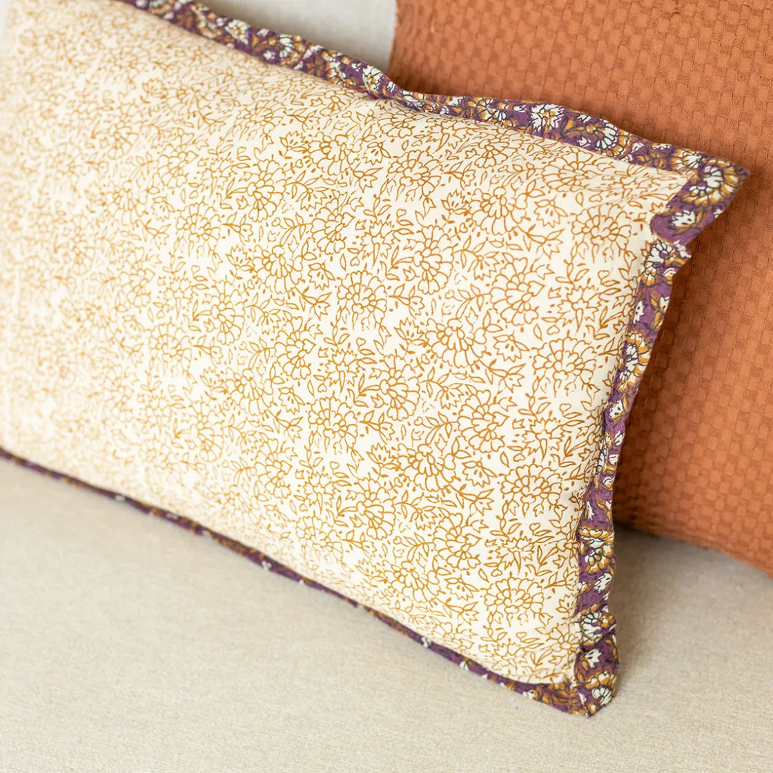 atmosphera Cojines Y Fundas Decorativas>Almohada Indie Beige Con Flores 38x58cm