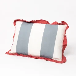 Cojines Y Fundas Decorativas>Almohada Yucatan Rayas Con Volados Rosa