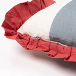 Cojines Y Fundas Decorativas>Almohada Yucatan Rayas Con Volados Rosa