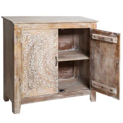 atmosphera Aparadores Y Consolas|Estilo Étnico>Aparador De Madera Con 2 Puertas Shirel