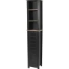 Muebles Con Lavabo Y Auxiliares>Armario alto wc ROMA negro y márron 173cm