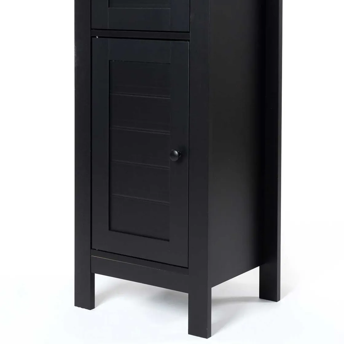 Muebles Con Lavabo Y Auxiliares>Armario bajo wc ROMA negro y márron 83cm