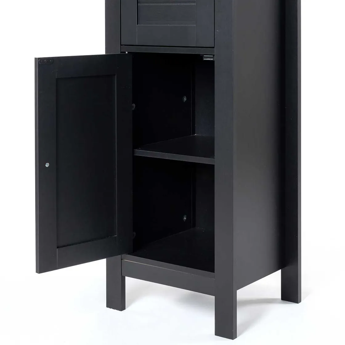 Muebles Con Lavabo Y Auxiliares>Armario bajo wc ROMA negro y márron 83cm