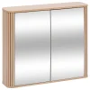 5five Muebles Con Lavabo Y Auxiliares>Armario con espejo doble LIORA marrón
