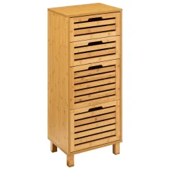 5five Muebles Con Lavabo Y Auxiliares>Armario para baño SICELA marrón de bambú