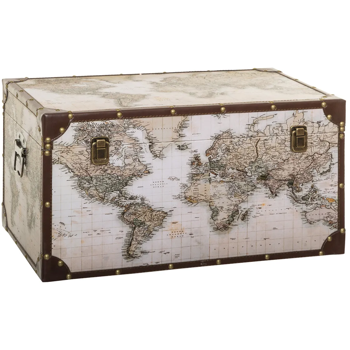 atmosphera Cestas Y Baúles|Estilo Industrial>Baúl Decorativo Mundo Anzo 16x35cm