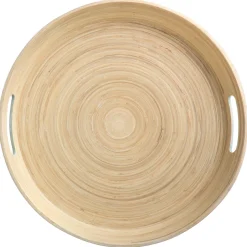 secret d'gourmet Encimera Y Lavavajillas>Bandeja Blanca Redonda De Bambú 42Cm