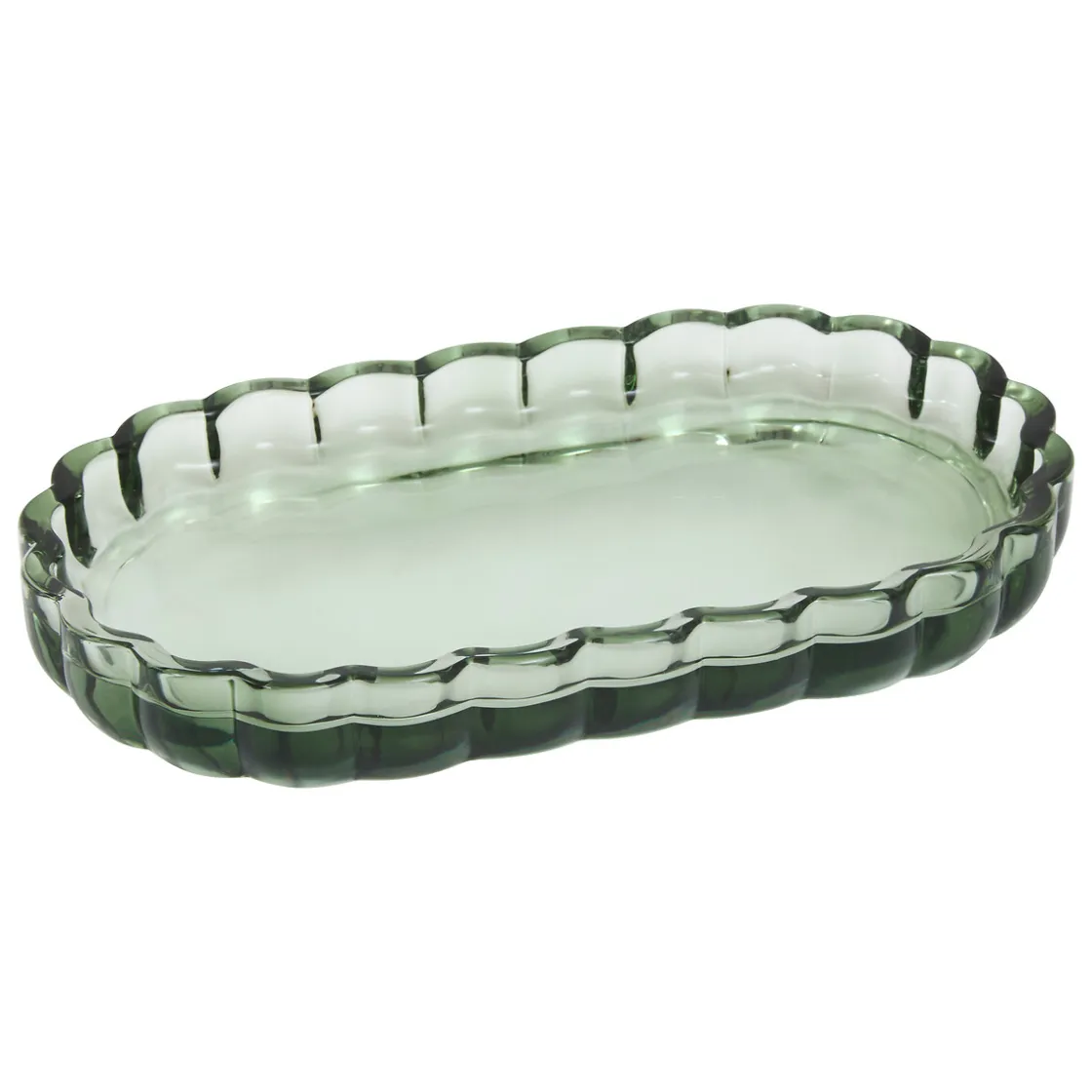 5five Accesorios De Lavabo>Bandeja de baño FLOREA verde de vidrio