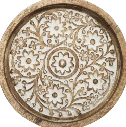 atmosphera Accesorios|Estilo Étnico>Bandeja De Madera Tamaño 1/2 22.5x4Cm