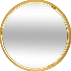 atmosphera Accesorios|Estilo Contemporaneo>Bandeja de vidrio con espejo FEEL dorada de metal