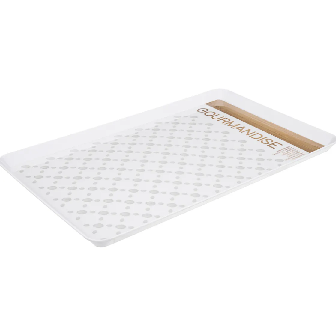 Encimera Y Lavavajillas>Bandeja Melamina Mármol Blanco 45x30Cm