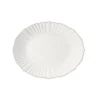 hôma Cuencos, Fuentes Y Ensaladeras>Bandeja ovalada AUBREY blanca y dorada 38cm