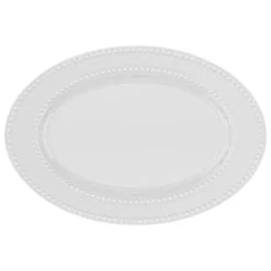 secret d'gourmet Platos>Bandeja ovalada PERLE 33x23cm de porcelana