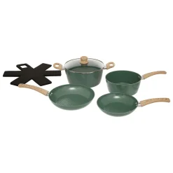 5five Cazuelas, Sartenes Y Hervidores>Batería de cocina de 4 piezas verde de aluminio