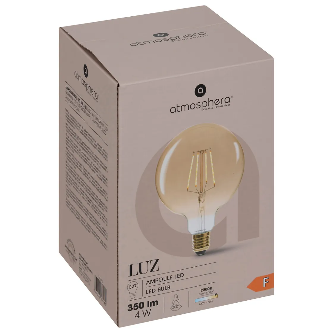 5five Lámparas Y Alargadores>Bombilla Vintage Led Ámbar G125 4W E27
