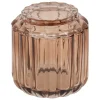 5five Accesorios De Lavabo>Bote para algodón FLOREA marrón de vidrio