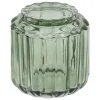 5five Accesorios De Lavabo>Bote para algodón FLOREA verde de vidrio