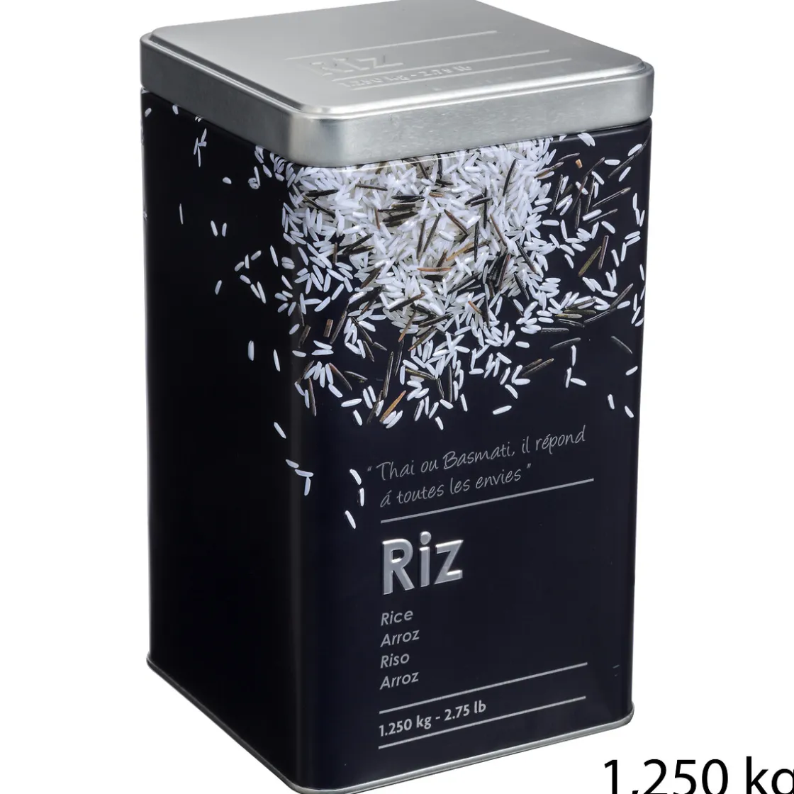 Cajas Y Frascos>Bote P/Arroz Metálico C/Diseño