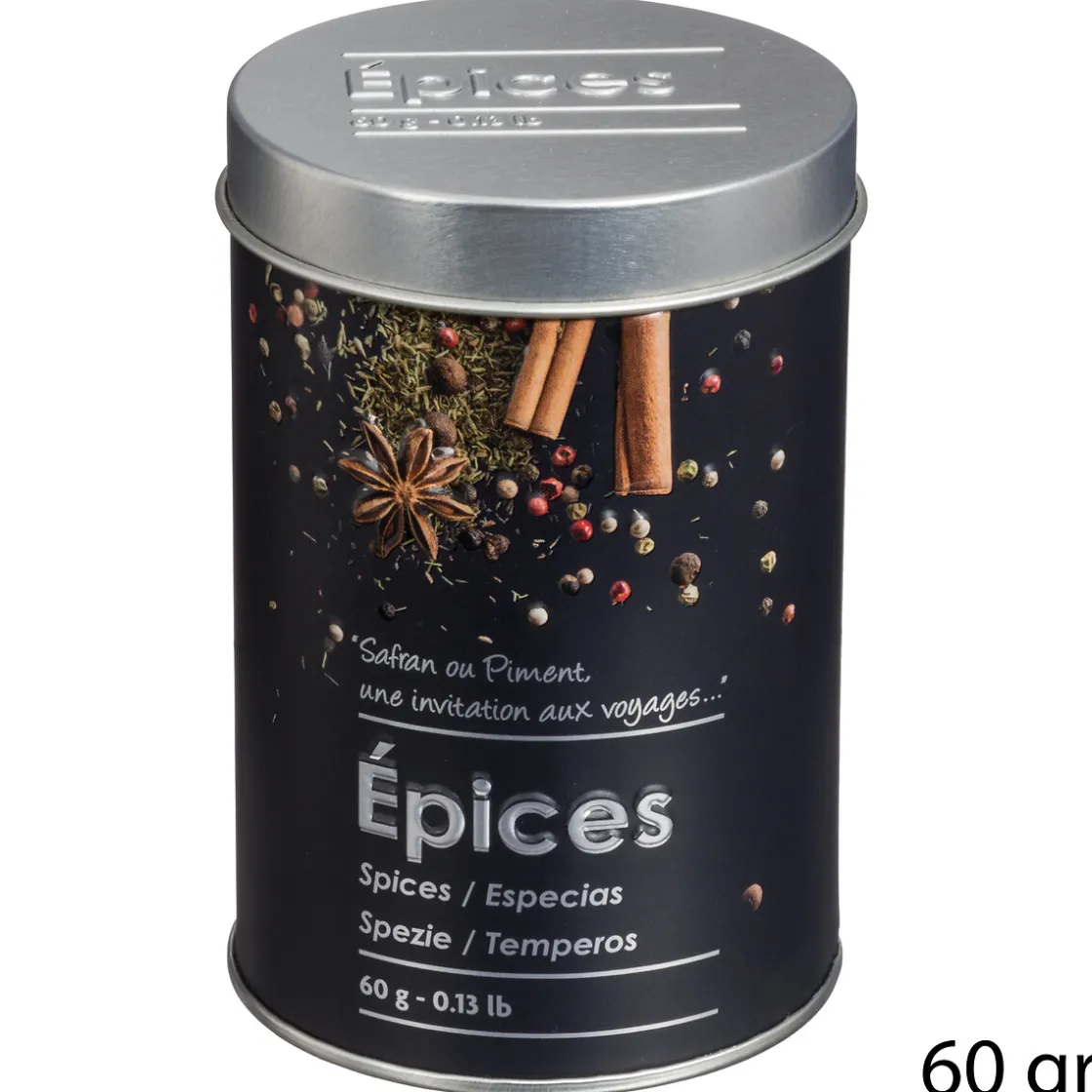 Cajas Y Frascos>Bote P/Especias Metálico C/Diseño