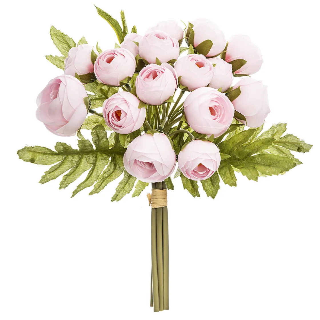 atmosphera Plantas Y Flores Artificiales>Bouquet 18 Mini Camelias Rosas 30Cm