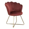 Sofás Y Sillones|Estilo Contemporaneo>Butaca BLOOM terciopelo burdeos con patas doradas