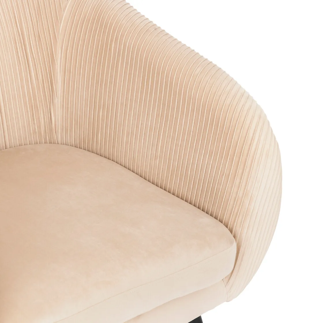 atmosphera Sofás Y Sillones|Estilo Contemporaneo>Butaca SOLARO SLOW TIME beige de terciopelo