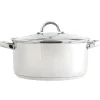 Cazuelas, Sartenes Y Hervidores>Cacerola Inoxidable C/Tapa Vidrio 30Cm
