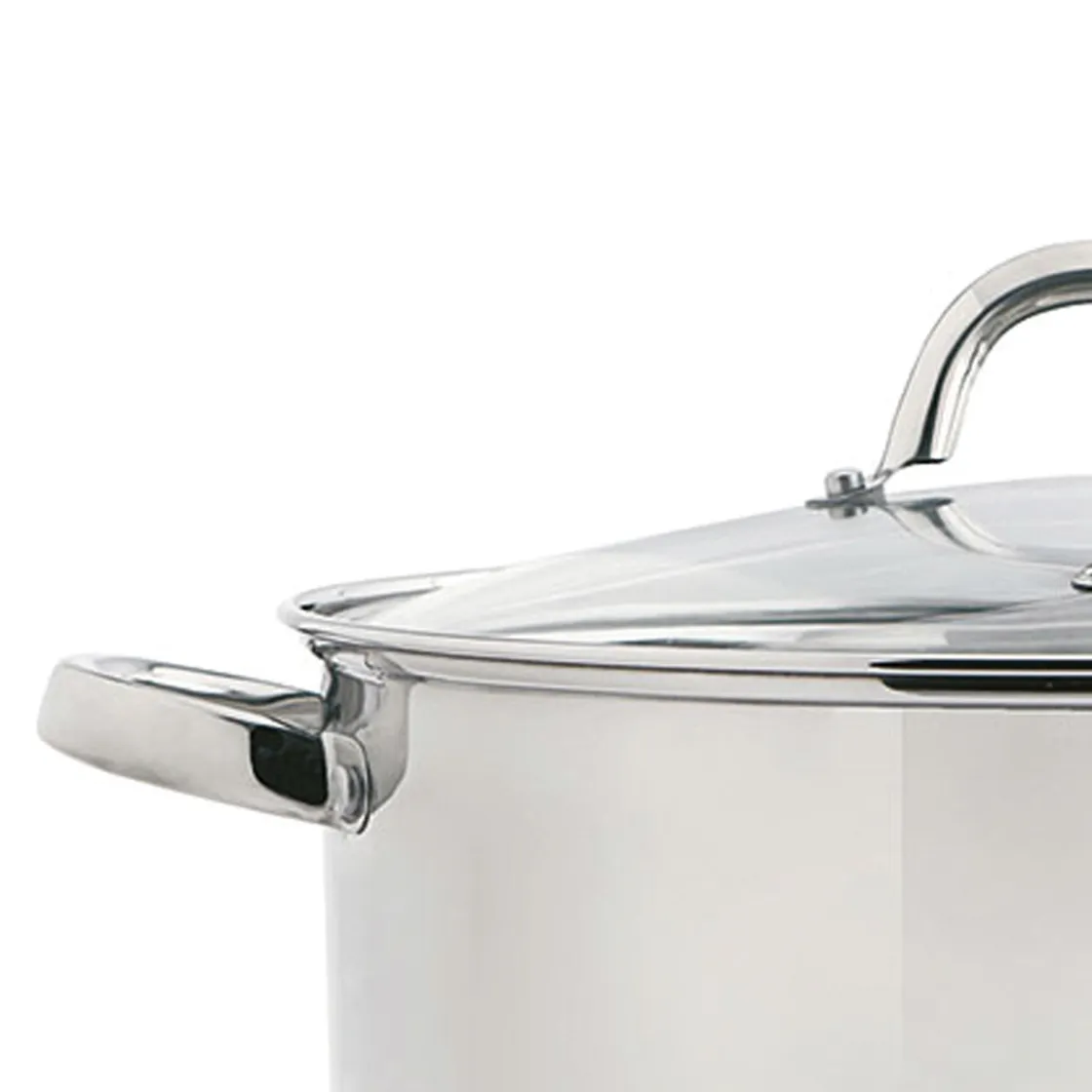 Cazuelas, Sartenes Y Hervidores>Cacerola Inoxidable C/Tapa Vidrio 22Cm
