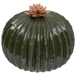 atmosphera Accesorios>Cactus decorativo redondo de cerámica PAN verde