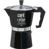 Teteras Y Hervidores>Cafetera Italiana Negra C/Diseño 350Ml