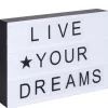 atmosphera Accesorios|Estilo Contemporaneo>Caja De Luz Con Mensaje 30x22Cm