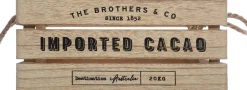 atmosphera Accesorios|Estilo Rústico>Caja De Madera Beige 23.2x17x10.9Cm